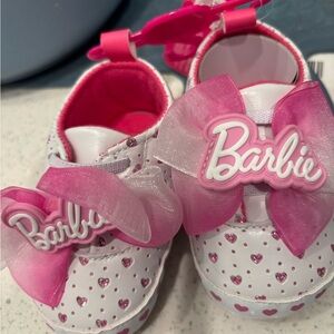 Barbie Pink and White Kids Shoes